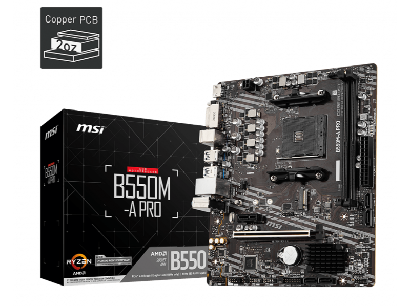 MSI B550M-A PRO AMD AM4 Socket Motherboard